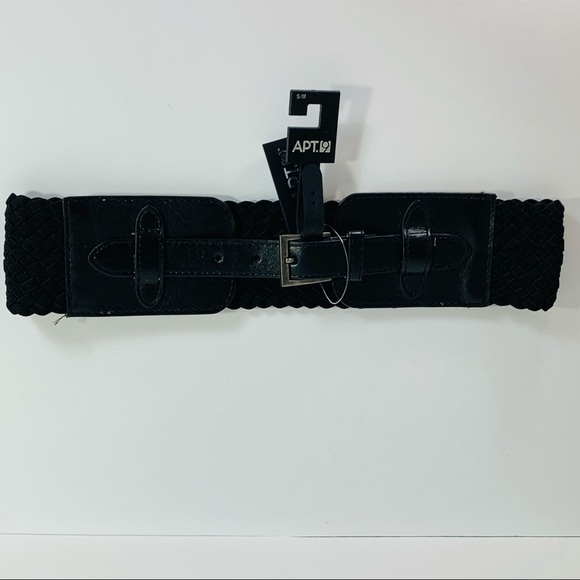 Apt. 9 Black Elastic Woven Belt S/M - Picture 8 of 10